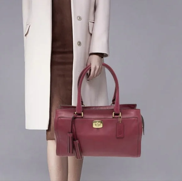 Coach Magenta Leather Chelsea Carryall Satchel - Picture 2 of 16